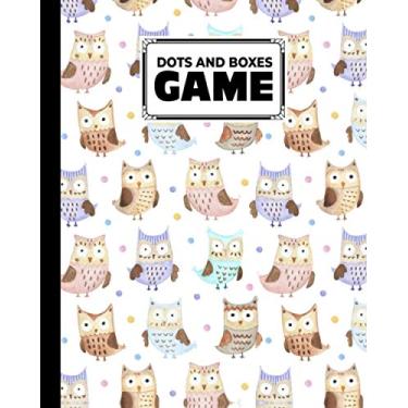 Imagem de Dots And Boxes Game: Premium Owls Cover Dots And Boxes Game, A Classic Strategy Game - Large and Small Playing Squares - Big Book, Dot to Dot Grid, ... Line, Pigs in a Pen, 120 Pages, size 8" x 10"