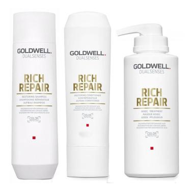 Imagem de Kit Goldwell s Rich Repair Shampoo Condicionador Trea