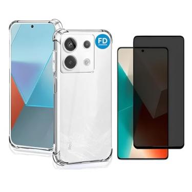 Imagem de Kit Capa Capinha Anti-Impacto Premium Transparente + Película de Privacidade 3D para Xi...