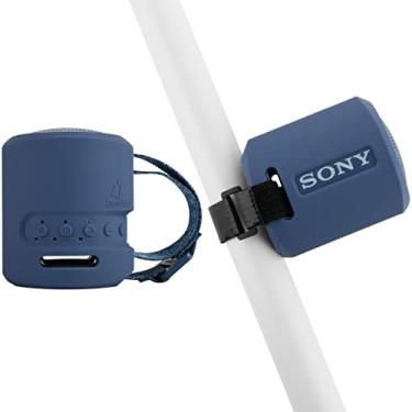 Imagem de TXEsign Capa de silicone para Sony SRS-XB13/SRS-XB100 alto-falante compacto portátil sem fio extra baixo, bolsa para alto-falante de viagem, capa protetora com alça W para carrinho de golfe de