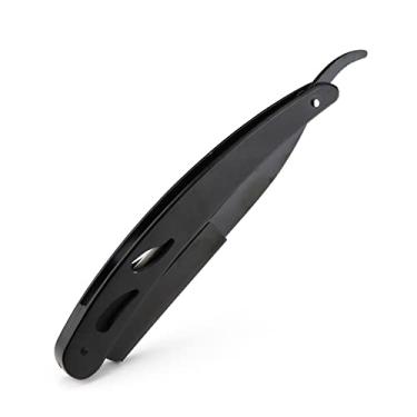 Imagem de DAYLINE Navalha manual antiga para cabeleireiro corte de cabelo barbeador salão de beleza especial barbeador cabeça de sobrancelha suporte de faca, qualidade de salão - perfeito para barbeiros profissionais e uso pessoal (preto)