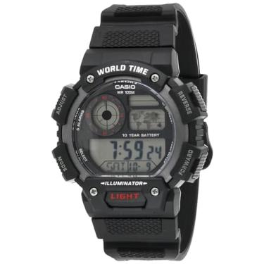 Imagem de Casio Digital AE-1400WH-1AVDF (D152), Preto, Listras