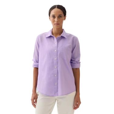 Imagem de GAP Camisa feminina Linen Easy, Lótus roxa, P