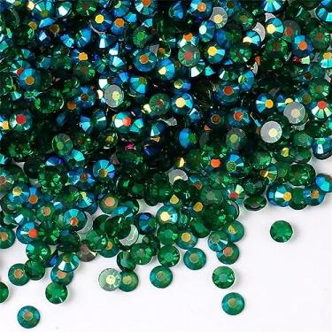 Imagem de 3000 peças SS6 2 mm Flatback Strass AB Clear Round Gems Cristais para Nail Art DIY Crafts Roupas Sapatos Bolsas (Transparente Verde Escuro AB)