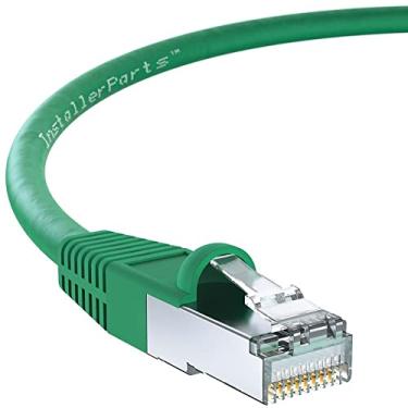 Imagem de InstallerParts (Pacote com 10 cabos Ethernet CAT6 blindado (SSTP/SFTP) inicializado 0,5 FT - Verde - Série Profissional - Cabo de rede de 10 Gigabit/seg/Internet de alta velocidade, 550 MHZ