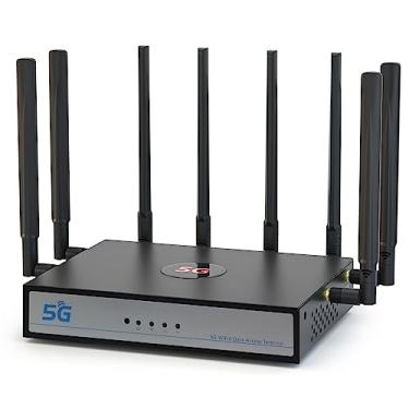 Imagem de UOTEK 5G SIM Roteador CPE, NSA SA WiFi 6 Roteador Dual Band com slot para cartão SIM para Smarthome Office Indoor Wireless Roteador