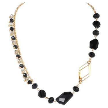 Imagem de Bocar Colar de declaração para mulheres na moda, colar com contas de cristal para mulheres, moda feita à mão, babador, bijuteria, presente, Vidro, Sem Pedra Preciosa