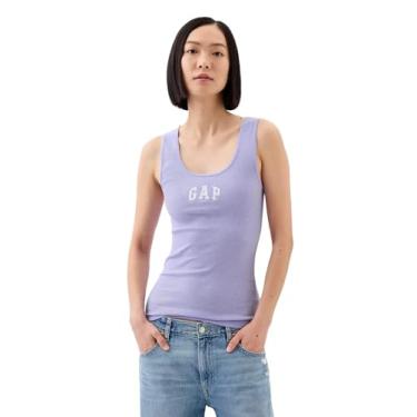 Imagem de GAP Camiseta regata feminina com logotipo Fresh Lavanda P, Lavanda fresca, P
