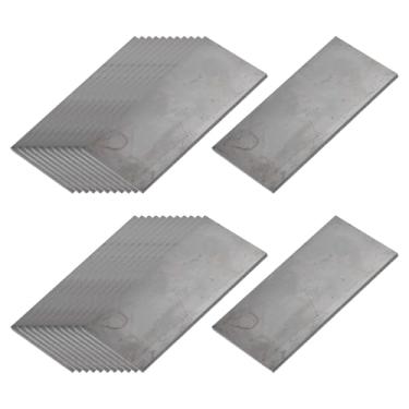 Imagem de METALLIXITY Placa de soldagem (10 x 5 cm) 24 peças, prática de soldagem de aço suave, calibre 11 - para iniciantes para MIG TIG ARC Gas Stick DIY soldagem metal treinamento brasagem, preto