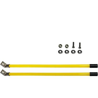 Imagem de Kit de marcadores/guias de lâmina de arado de neve 55 cm, amarelo impressionante e nunca quebra, base de dobra de 45 graus para a maioria dos arados de polaris Blizzard Boss Sno-Way Western Meyer