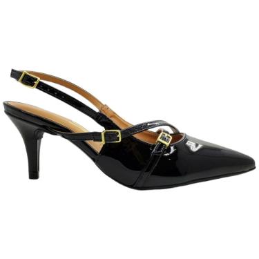 Imagem de Sapato Scarpin Feminino Casual Dia a Dia Passeio Trabalho Bico Fino Salto Médio Conforto Vizzano 1185.1124