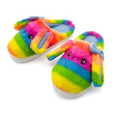 Imagem de NZFUN Pantufas de coelho para mulheres e homens, lindo laço felpudo, fofo, confortável, desenho animado, feminino, coelho peludo, almofada de nuvem para casa, quarto, casa, casa, casa, para uso