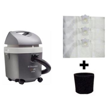 Imagem de Kit 3 Sacos Descartável Aspirador De Pó Electrolux Hidrovac + Filtro M