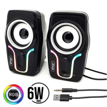 Imagem de Caixa Multimídia Led Colorido Pc Gamer KPRO804 - Knup