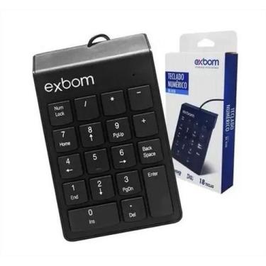 Imagem de Teclado Numérico Com Fio USB 2.0 18 Teclas EXBOM - - mirao
