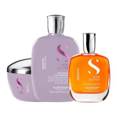 Imagem de Kit Alfaparf SDL Smooth Smoothing - Shampoo + Máscara + Óleo - ALFAPAR
