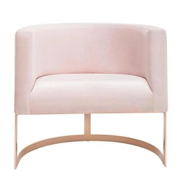 Imagem de Poltrona Jenifer em Aço Carbono Rosê Assento em Poliéster - DECORFY, R