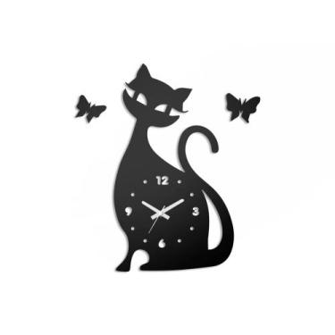 Imagem de Relógios De Paredes Gato Cat Pet Shop - Intempo Design
