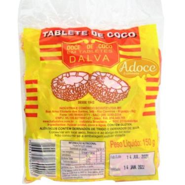 Imagem de Doce de coco em tabletes dalva - bala dalva, 150g