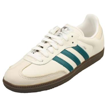 Imagem de adidas Sambae feminino, Branco nuvem/azul-petróleo/branco maravilha, 37 BR