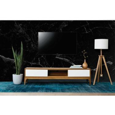 Imagem de Papel de Parede Painel 3D Mármore Preto 3,5M Vinilico Revestimento Aut