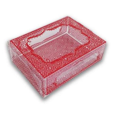 Imagem de 10 Caixa Para 12 Brigadeiros Com Berço, Vermelho, Em Acetato - Embaa C