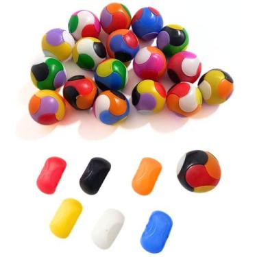 Imagem de 40 Bolinha Mágica De Montar Encaixar Brinquedo Estilo Cubo Mágico P/ L