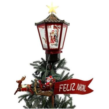 Imagem de Ponteira Com Movimentos Para Árvore de Natal Som Luz Bivolt 42x23x20cm