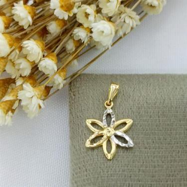 Imagem de Pingente Banhado A Ouro De Flor Trabalhada Bijou Art