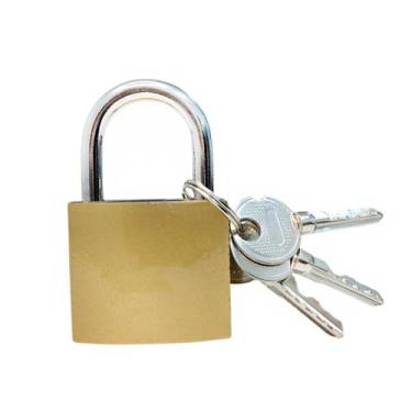 Imagem de Kit 2 Cadeados 38mm Proteção Antifurto Com 3 Chaves Tetra Para Armario
