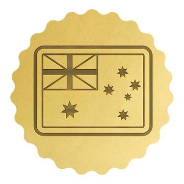 Imagem de Cortador Biscoito Bandeida da Austrália - DOCE IMPRESSO, 7,5cm