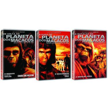 Imagem de Kit com 3 Filmes Planeta dos Macacos - ÁGATA