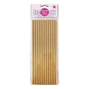 Imagem de Canudo de Papel Kraft 6mmx200mm - 4327 - 12 unidades - Make+
