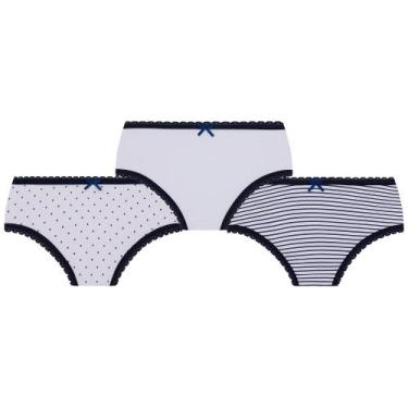 Imagem de Kit 3 Calcinha Lobinha Infantil Kids Lupo Algodão Estampada, P, Preto