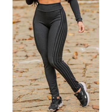 Imagem de Calça Montaria com Recortes Laterais em Risco de Giz  - Fitmoda, 01, M