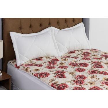 Imagem de Pillow Top Colchão Casal Padrão Com 2 Travesseiros Ortobom Com Fronha 