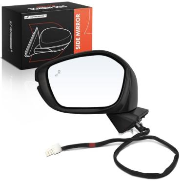 Imagem de A-Premium Espelho retrovisor elétrico do lado do motorista - compatível com Honda Civic 2022 - Espelho retrovisor externo externo dobrável manual aquecido com detecção de ponto cego - Substituição #