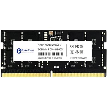 Imagem de ByteFest DDR5 RAM 32GB 5600MHz PC5-44800 CL46 1.1V SODIMM 262-Pin Laptop/Notebook Módulos de memória RAM