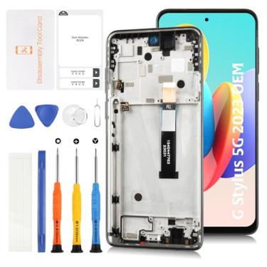 Imagem de Olivechard Tela LCD de substituição para Motorola Moto G Stylus 5G 2023 de 6,6 polegadas com moldura preta para tela digitalizadora sensível ao toque XT2315-1 com ferramentas de reparo (não compatível