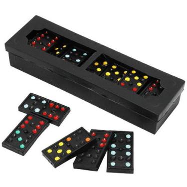 Imagem de 20 Jogos Estojo Dominó Plástico Brincar Festa Brinquedo - LM, Estojo