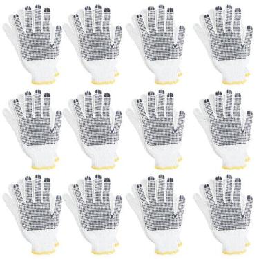 Imagem de Luva Pano Tricotada Malha Pigmentada Branca C/12 Pares EPI - Tradestar