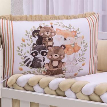 Imagem de Kit De Berço Americano Para Menina e Menino Bosque  Sublimado 10 Peças