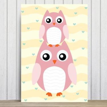Imagem de Placa Decorativa Infantil Coruja Baby MDF 20x30cm - Quartinhos