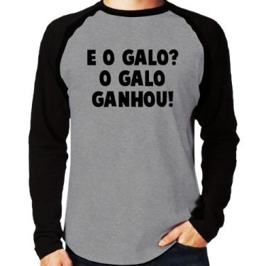 Imagem de Camiseta Raglan E o galo O galo ganhou! Manga Longa - Foca na Moda, Ci