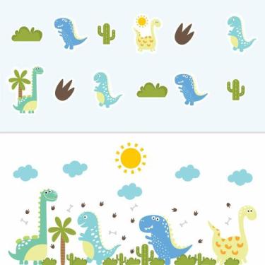 Imagem de Adesivo de Parede Dinossauro Baby e Antiderrapante Piso - Quartinhos