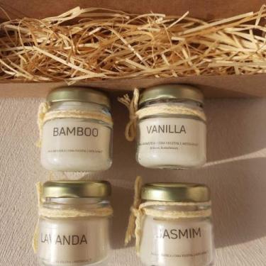 Imagem de Kit 4 Mini Vela Aromática Lavanda Jasmim Vanilla Bamboo 40g - Likare H
