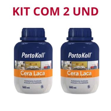 Imagem de Kit com 2 Cera Laca Cimento Queimado 500ml Portokoll