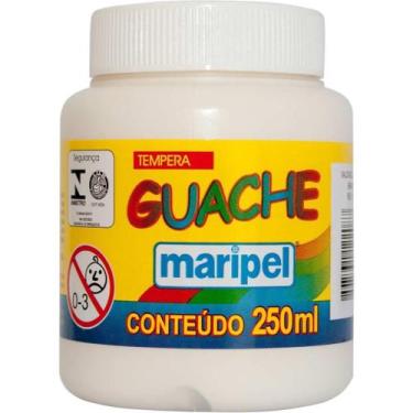 Imagem de Tinta Guache 250ml Maripel Escolar Escolha a Cor, BRANCO
