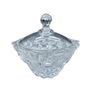 Imagem de Potiche Baleiro Bomboniere de Vidro Doces Com Tampa Decorativo 245ml -