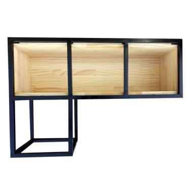 Imagem de Nicho / Estante de Parede - Madeira e Ferro - Estilo Industrial - Mode